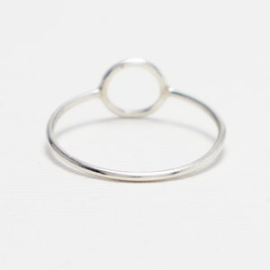 Open Circle Ring, Dainty Rings for Women, Thin Cute Silver Ring, Minimalist Ring, Tiny Simple Casual Karma Ring, Eternal Ring Unity Ring image 6