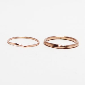 Matching Mobius Gold Ring Set For Couple, 1mm, 2mm, Promise Ring, Silver Couple Ring, Wedding Band Ring Set, Engagement Ring Eternal Rings 2 Rose Gold Rings