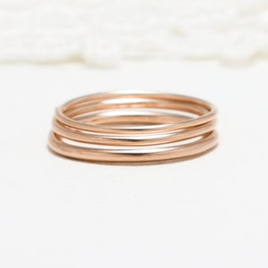 Rose Gold Ring, Gold Rings For Women, Minimalist Ring, Medium Thick Thin Ring, Thumb Ring, Stacking Ring, 14K Gold Filled | Prosperity Rings