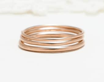 Rose Gold Ring, Gold Rings For Women, Minimalist Ring, Medium Thick Thin Ring, Thumb Ring, Stacking Ring, 14K Gold Filled | Prosperity Rings