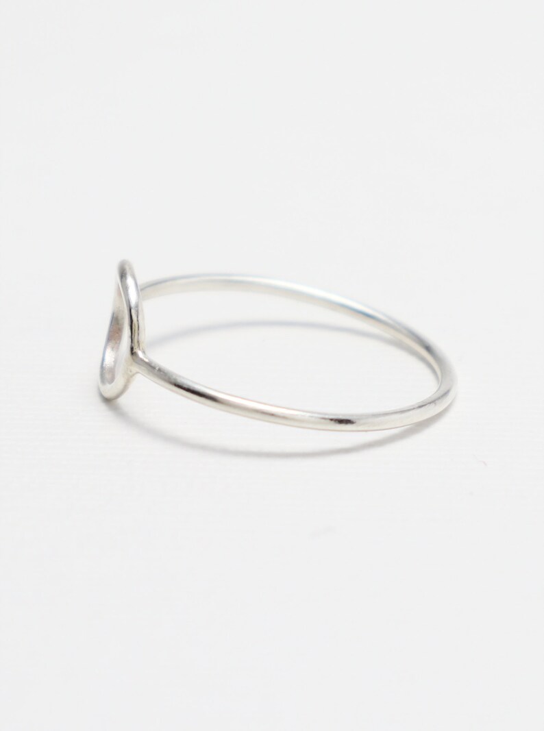 Open Circle Ring, Dainty Rings for Women, Thin Cute Silver Ring, Minimalist Ring, Tiny Simple Casual Karma Ring, Eternal Ring Unity Ring image 5