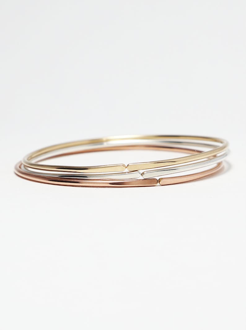 Thin Gold Filled Bangle Gold Cuff Bracelets for Women Skinny Etsy