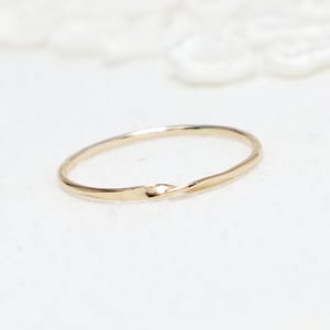 Super Thin Gold Mobius Ring, Promise Gold Rings For Women, Dainty Wedding Band, Knot Ring, Engagement Ring, 14K Stacking Ring | Unity Ring