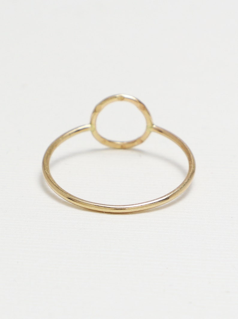 Open Circle Gold Ring, Rings for Women, Minimalist Ring, Promise Ring, Dainty Ring, Karma Ring, 14K Gold Filled, Eternal Ring Unity Ring image 6