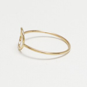 Open Circle Gold Ring, Rings for Women, Minimalist Ring, Promise Ring, Dainty Ring, Karma Ring, 14K Gold Filled, Eternal Ring Unity Ring image 5