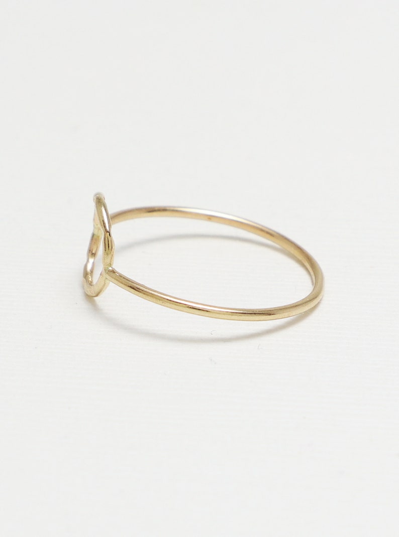 Open Circle Gold Ring, Rings for Women, Minimalist Ring, Promise Ring, Dainty Ring, Karma Ring, 14K Gold Filled, Eternal Ring Unity Ring image 5