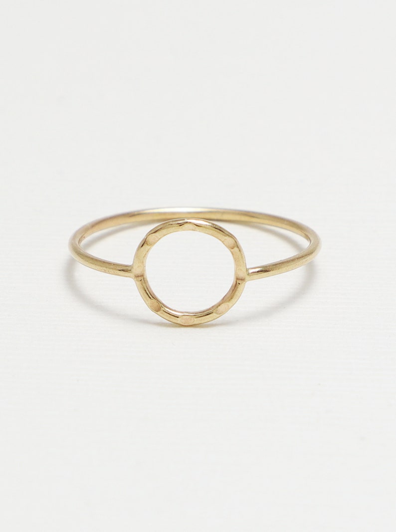 Open Circle Gold Ring, Rings for Women, Minimalist Ring, Promise Ring, Dainty Ring, Karma Ring, 14K Gold Filled, Eternal Ring Unity Ring image 3