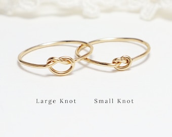 Super Thin Gold Knot Ring, Dainty Promise Love Ring, Sister Mother Daughter Rings, Bff Ring, Delicate Ring Jewelry Gift Mom | Unity Rings