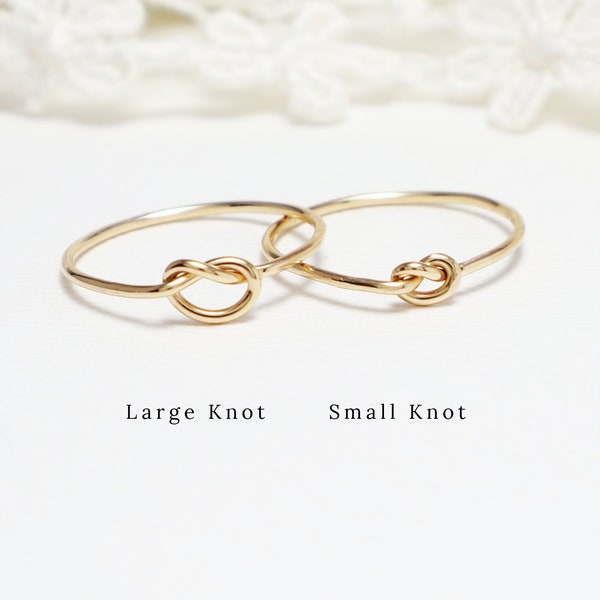 Super Thin Gold Knot Ring, Dainty Promise Love Ring, Sister Mother Daughter Rings, Bff Ring, Delicate Ring Jewelry Gift Mom | Unity Rings