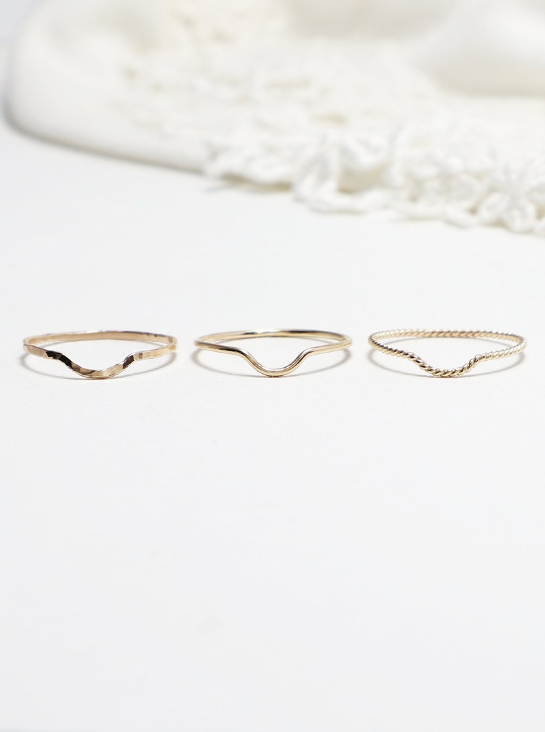Super Thin Gold Curve Ring, U Gold Rings For Women, Curved Ring, Dainty Ring, Delicate Ring, Thumb Ring, Gold Minimalist Ring Mettle Rings image 6