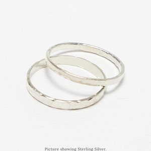 Parure de bagues couple, Bague couple en argent, Bague de promesse His Her pour couple, Alliance assortie, Parure d'alliances, Cadeau pour couple Anneaux éternels 2 Silver Rings