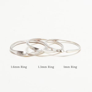 Silver Mobius Ring, Promise Rings For Women, Silver Couple Ring, Dainty Wedding Band, Minimalist Ring, Simple Stacking Ring | Unity Ring