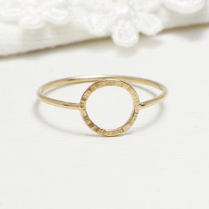 Open Circle Gold Ring, Rings for Women, Minimalist Ring, Promise Ring, Dainty Ring, Karma Ring, 14K Gold Filled, Eternal Ring | Unity Ring