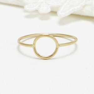 Open Circle Gold Ring, Rings for Women, Minimalist Ring, Promise Ring, Dainty Ring, Karma Ring, 14K Gold Filled, Eternal Ring | Unity Ring