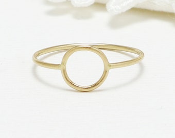 Open Circle Gold Ring, Rings for Women, Minimalist Ring, Promise Ring, Dainty Ring, Karma Ring, 14K Gold Filled, Eternal Ring | Unity Ring