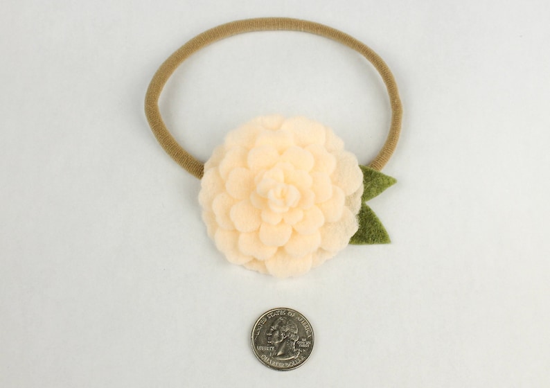 Custom felt flower nylon headband for babies Headband baby shower gift Infant flower headband Flower headband newborns