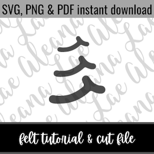 Digital Download | Smirk Mouth Felt Smile SVG & PNG File | Amigurumi Felt Eye Cut Files | Not finished item DIY Files Only