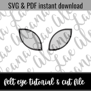 Digital Download | Alien Eyes SVG File | Amigurumi Felt Eye Cut File | Not finished item DIY File ONLY
