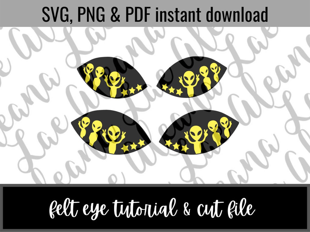 Digital Download | Alien Eyes SVG & PNG File | We Come in Peace ...