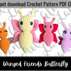 Winged Friends Butterfly Amigurumi Crochet Pattern PDF ONLY | Stuffie Crochet Pattern Digital File