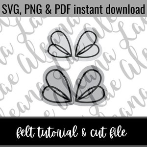 Digital Download | Bee Wings for Amigurumi Bumble Bees SVG PNG File | Amigurumi Felt Cut File | Not finished item Files ONLY