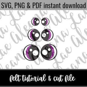 Digital Download | Basic 2.0 Eyes SVG & PNG File | Amigurumi Felt Eye Cut File | Not finished item DIY File only