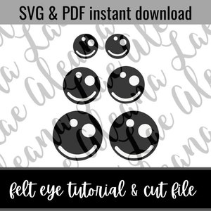 Digital Download | Shy Dots Eyes SVG File | Amigurumi Felt Eye Cut File | Not finished item DIY File ONLY