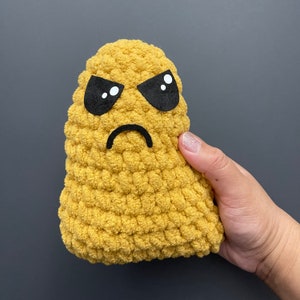 Angry Chunky Chicken Nugget Plush | Mad Chonky Chicky Nuggy Stuffie | Amigurumi
