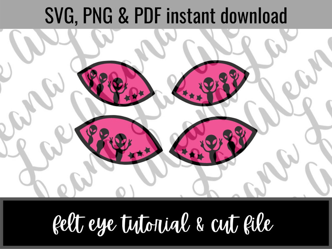 Digital Download | Alien Eyes SVG & PNG File | Peace Out Amigurumi Felt ...