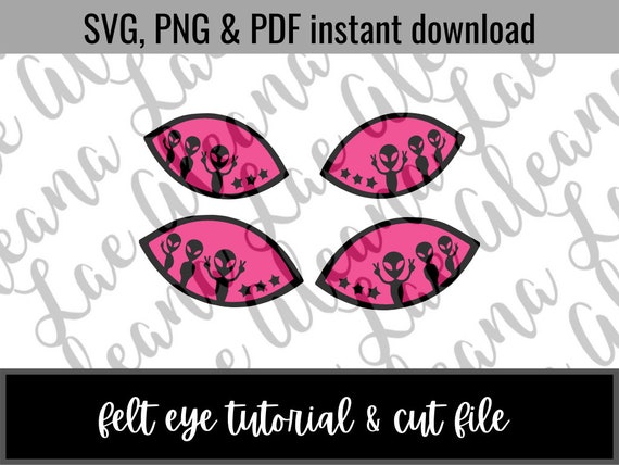 Digital Download Eyelash Eyes SVG & PNG File Amigurumi Felt Eye