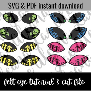 Digital Download | Out of This World Bundle Alien Felt Eye SVG Files ...
