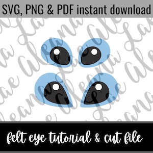 Download Digital | 626 Arquivo SVG e PNG de olhos alienígenas | Arquivo de corte de olho de feltro amigurumi | Item não concluído Apenas arquivo DIY