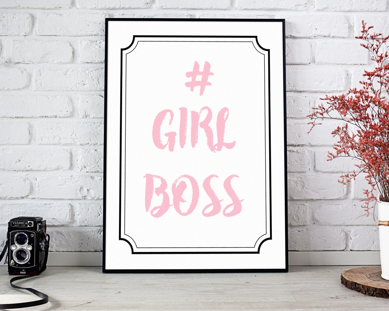 Hashtag Girl Boss Pink Boss Girlboss Quote Printable Wall Etsy