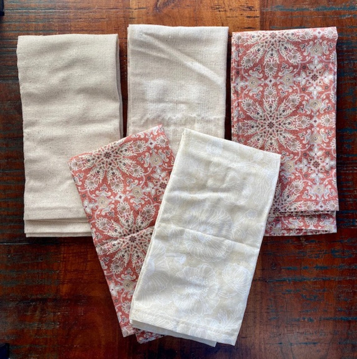 100 Cotton & Linen blend dinner napkins Etsy