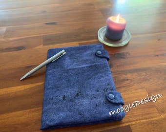 Kladde / Notizbuch mit Umschlag  A5 - Blue Stone