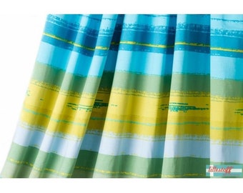 Lillestoff Bio-Jersey Blockstreifen Dschungel blau