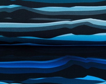 Sweat Swafing Wavy Stripes by Lycklig Design - schwarz/blau
