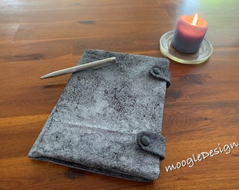 Kladde / Notizbuch mit Umschlag  A5 - Grey Stone
