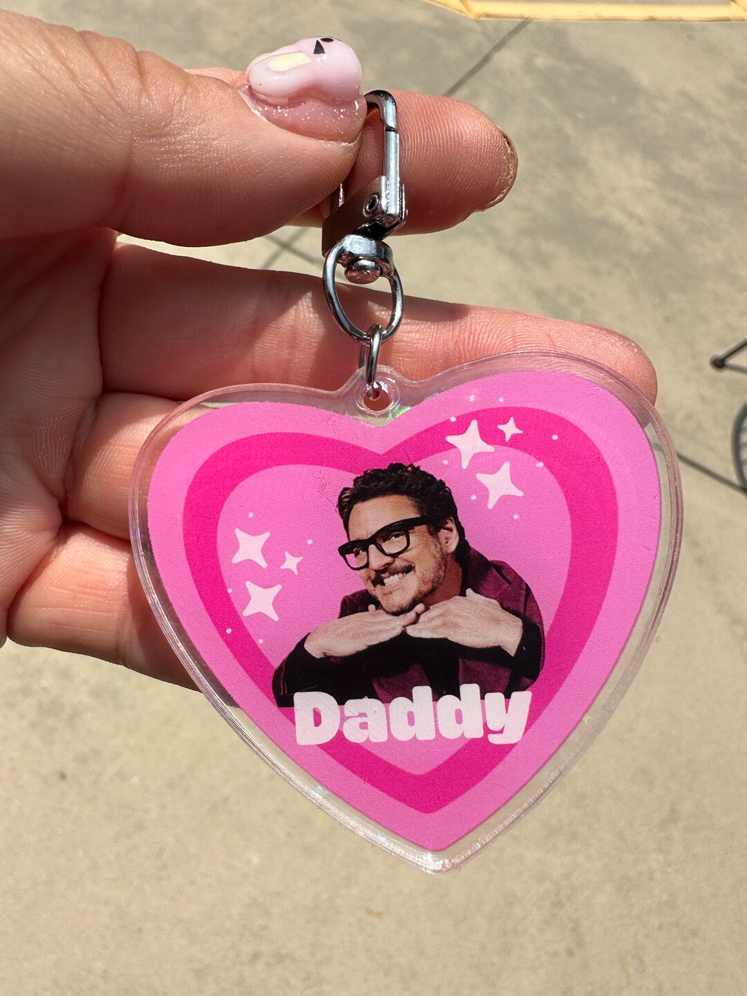 Pedro Pascal Daddy Keychain Etsy