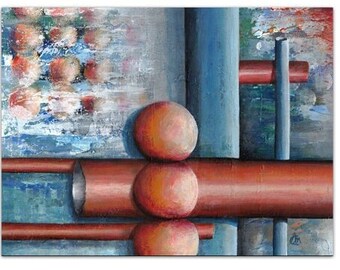 Industrial decor abstract art prints 8x10 to 18x24,  Copper wall art, Industrial wall art of acrylic painting, Pipes plumbing art, SAMPLES