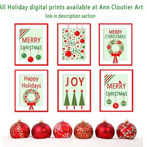 8x10 Happy Holidays Printables, Printable Art Christmas Sign, Vintage ...