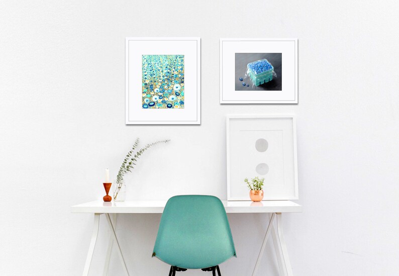 Printable wall art 5x7 8x10 9x12 Wildflower prints Teal Etsy