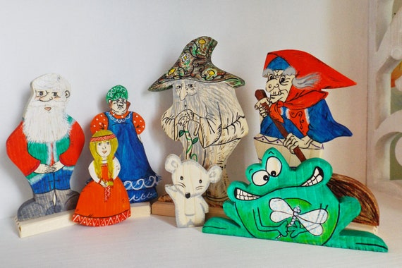 wooden fairy figures