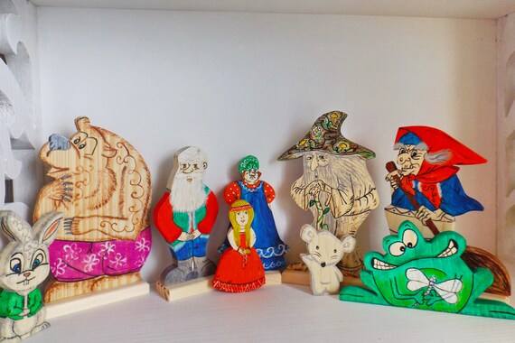 wooden fairy figures