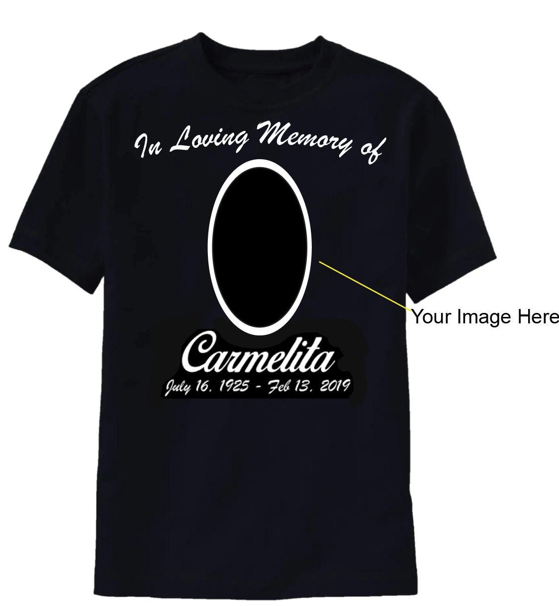 in loving memory photo t shirts