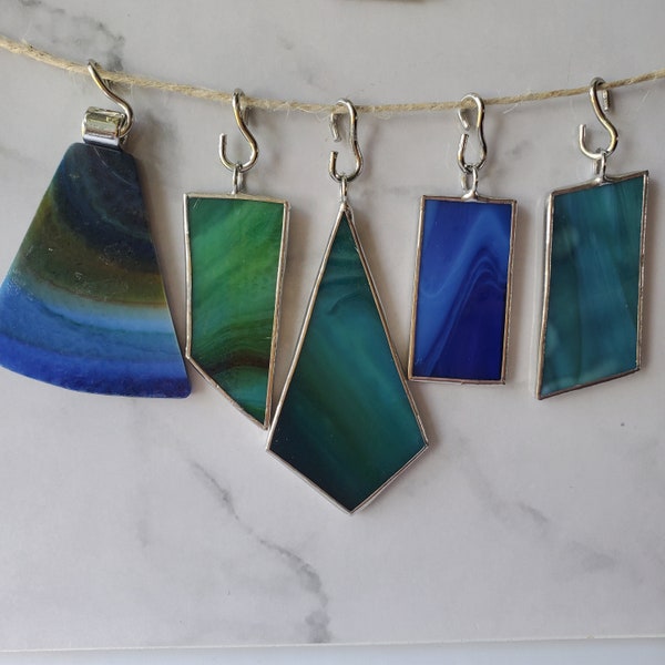 Funky Stained Glass Pendants P-T