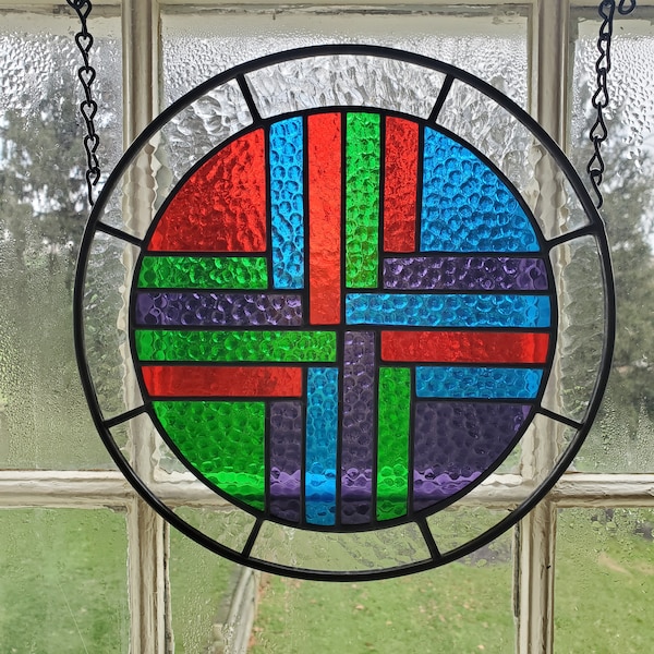 Round Stained Glass Window Hangings Etsy Australia