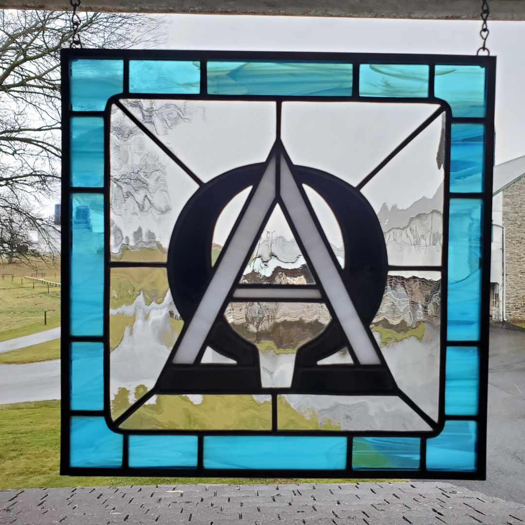 Custom Alpha Omega Stained Glass Panel 9x9 - Etsy