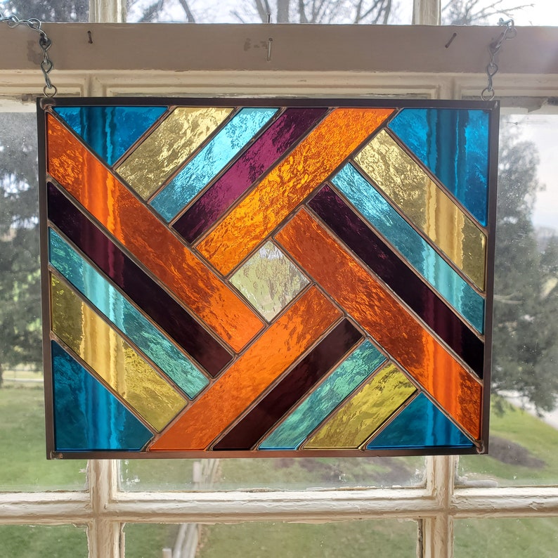 Custom Stained Glass Panel 8x10 Etsy