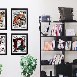 Ohio Sports Team Art Print Set: Cleveland & OSU Mancave Decor (Unframed)